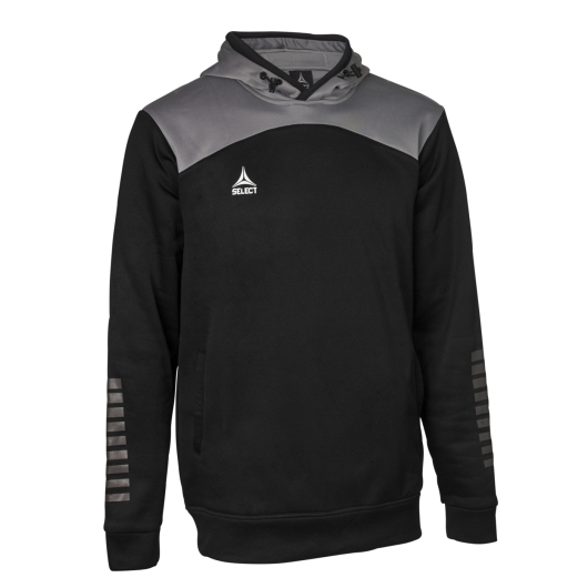 Толстовка SELECT Oxford hoodie Black- Grey